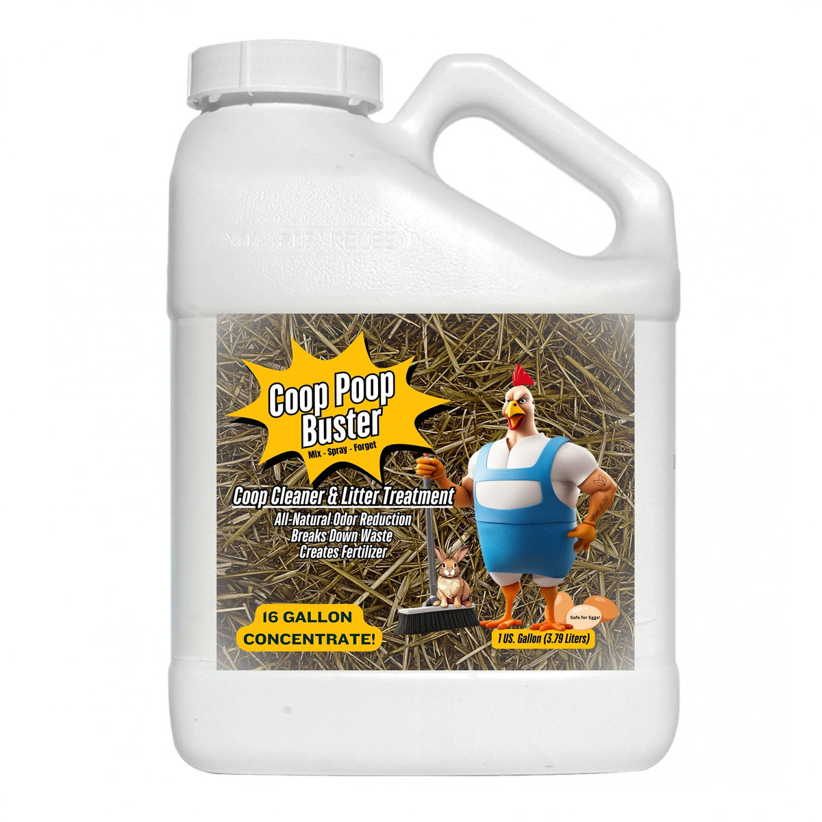 Coop Poop Buster — Plant-Based Chicken Coop Odor Eliminator Concentrate