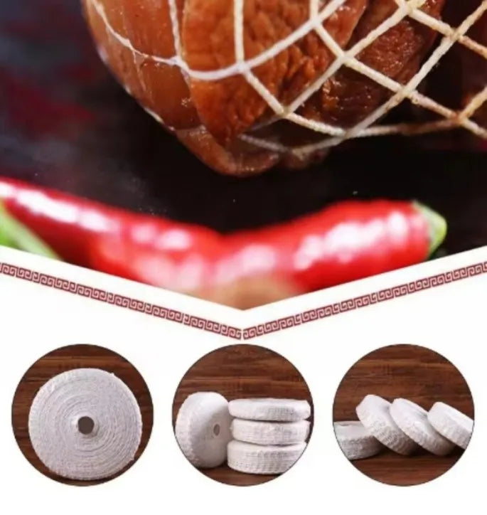 3 Meters Cotton Meat Net Ham Sausage Net Butcher's String Sausage Roll Hot Dog Sausage Casing Packaging Tools Meat Cooking Tool