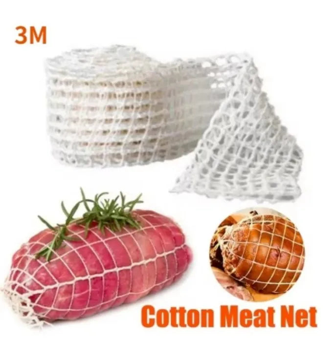 3 Meters Cotton Meat Net Ham Sausage Net Butcher's String Sausage Roll Hot Dog Sausage Casing Packaging Tools Meat Cooking Tool
