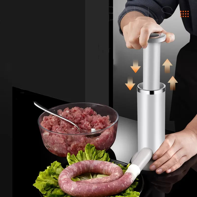 Sausage Stuffer Sausage Filling Machine Stainless Steel Homemade Kitchen Meat Sausage Maker Tool Horizontal Sausage Maker