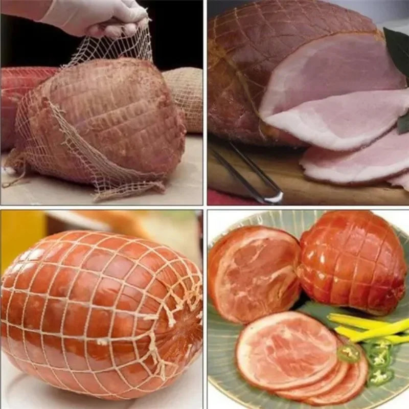 3 Meters Cotton Meat Net Ham Sausage Net Butcher's String Sausage Roll Hot Dog Sausage Casing Packaging Tools Meat Cooking Tool