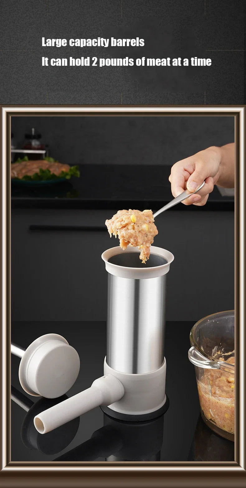 Sausage Stuffer Sausage Filling Machine Stainless Steel Homemade Kitchen Meat Sausage Maker Tool Horizontal Sausage Maker