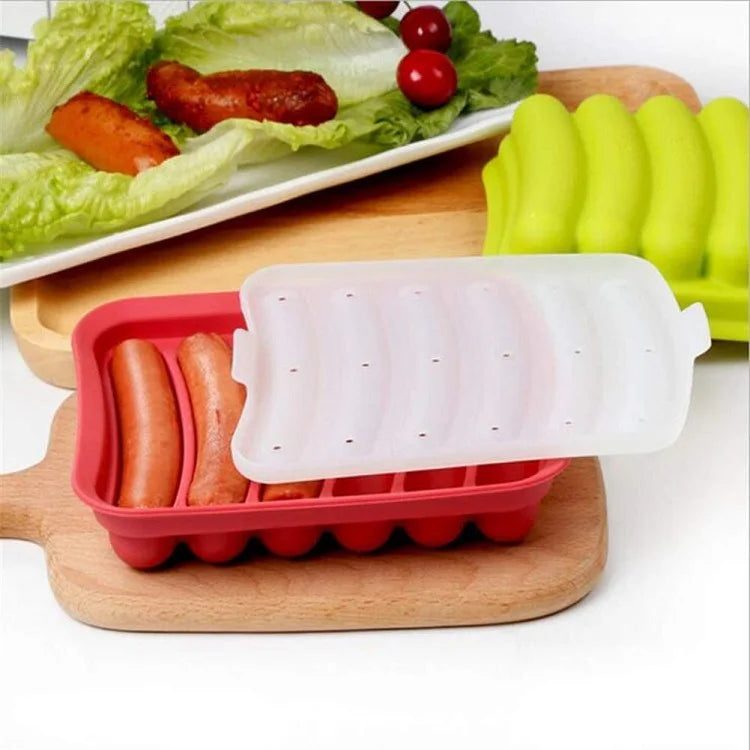 Silicone Sausage Maker Mold DIY Handmade Hamburger Hot Dog Reusable Kitchen Accessories Gadget for Cake Baking Pie