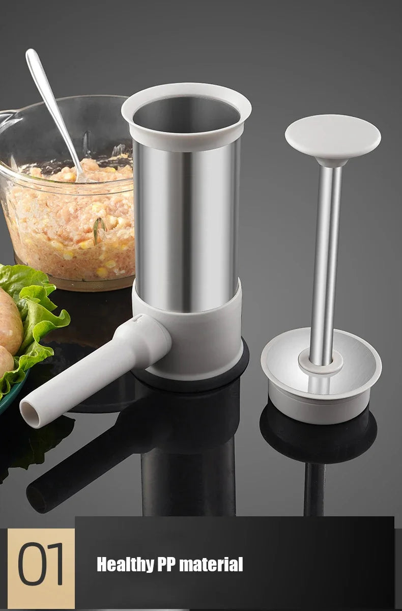 Sausage Stuffer Sausage Filling Machine Stainless Steel Homemade Kitchen Meat Sausage Maker Tool Horizontal Sausage Maker