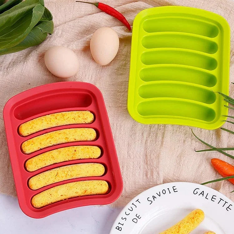 Silicone Sausage Maker Mold DIY Handmade Hamburger Hot Dog Reusable Kitchen Accessories Gadget for Cake Baking Pie
