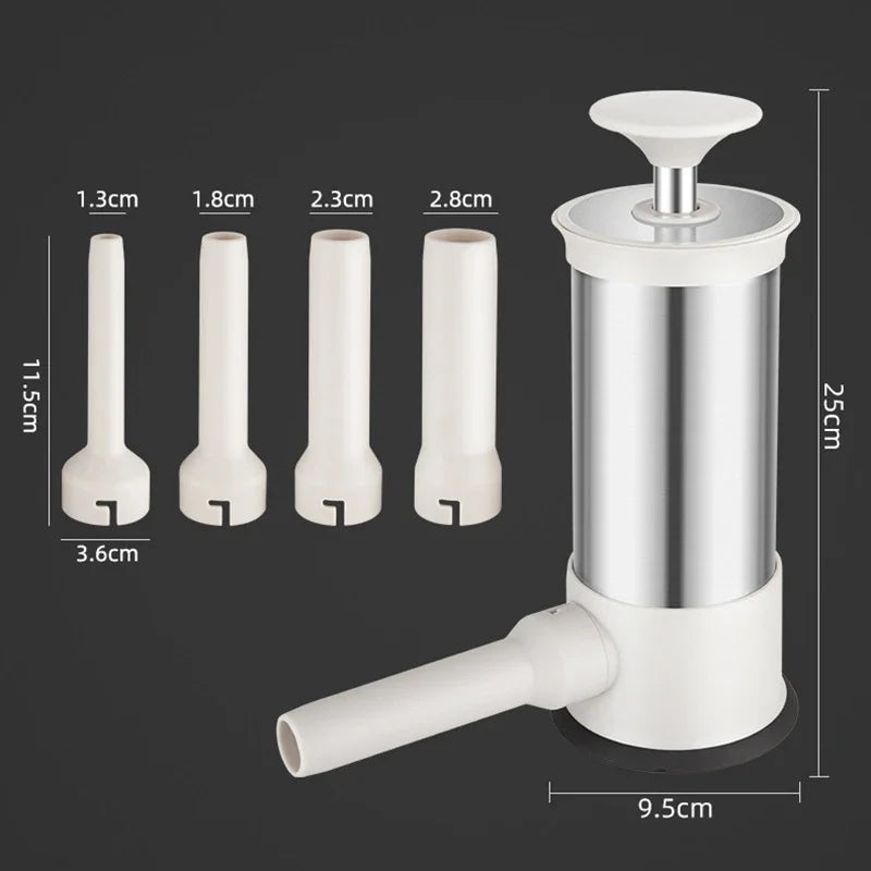 Sausage Stuffer Sausage Filling Machine Stainless Steel Homemade Kitchen Meat Sausage Maker Tool Horizontal Sausage Maker