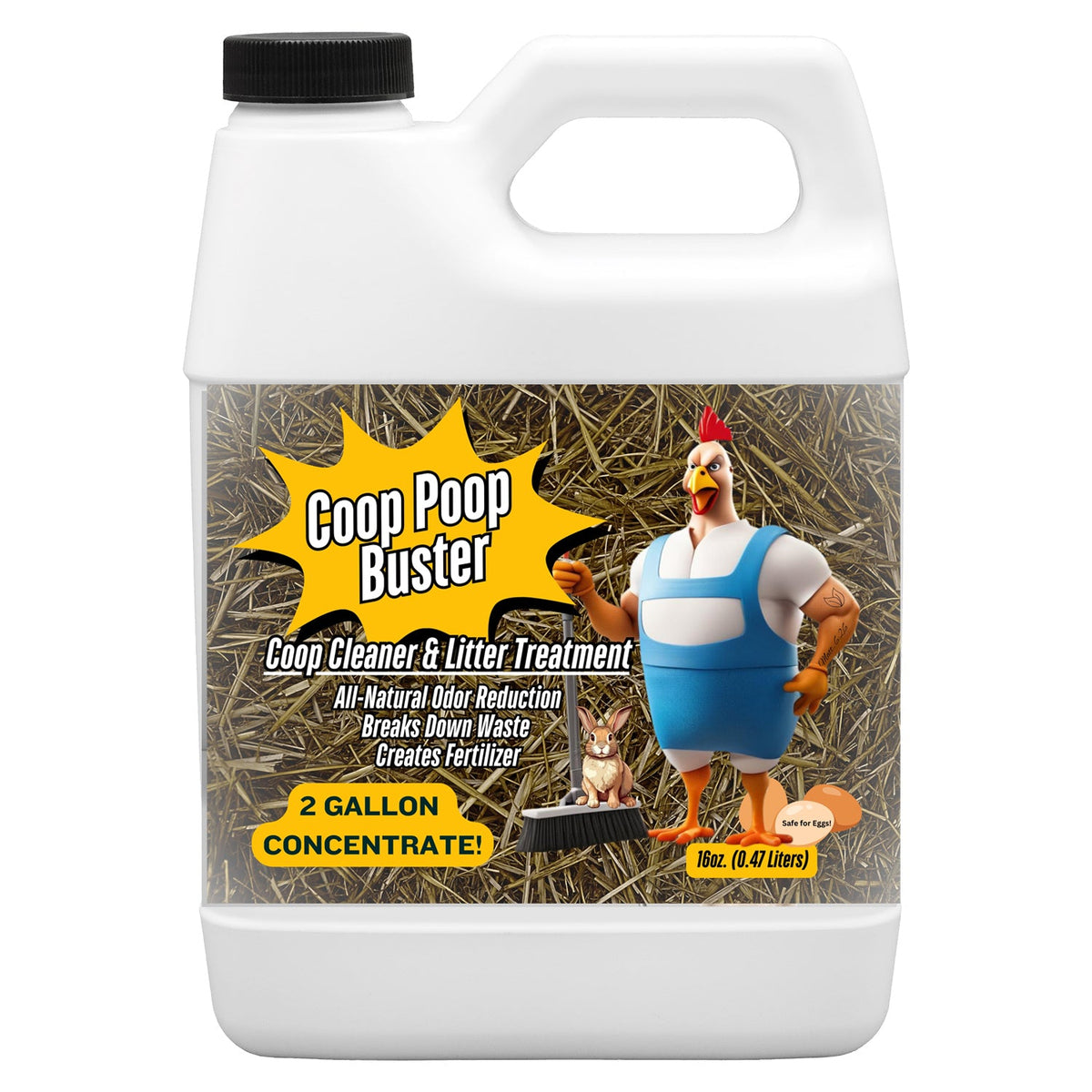 Coop Poop Buster — Plant-Based Chicken Coop Odor Eliminator Concentrate