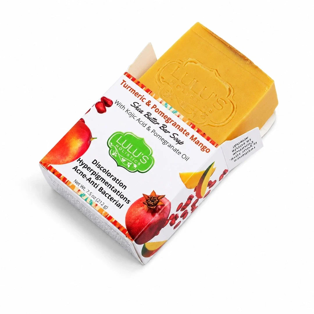 Lulu's Holistics Unscented Turmeric Shea Butter Bar Soap – Gentle Brightening Cleanse