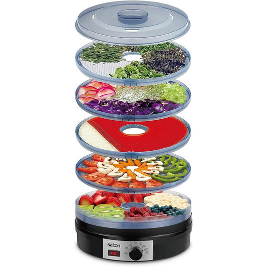 Salton electric food dehydrator with adjustable temperature control