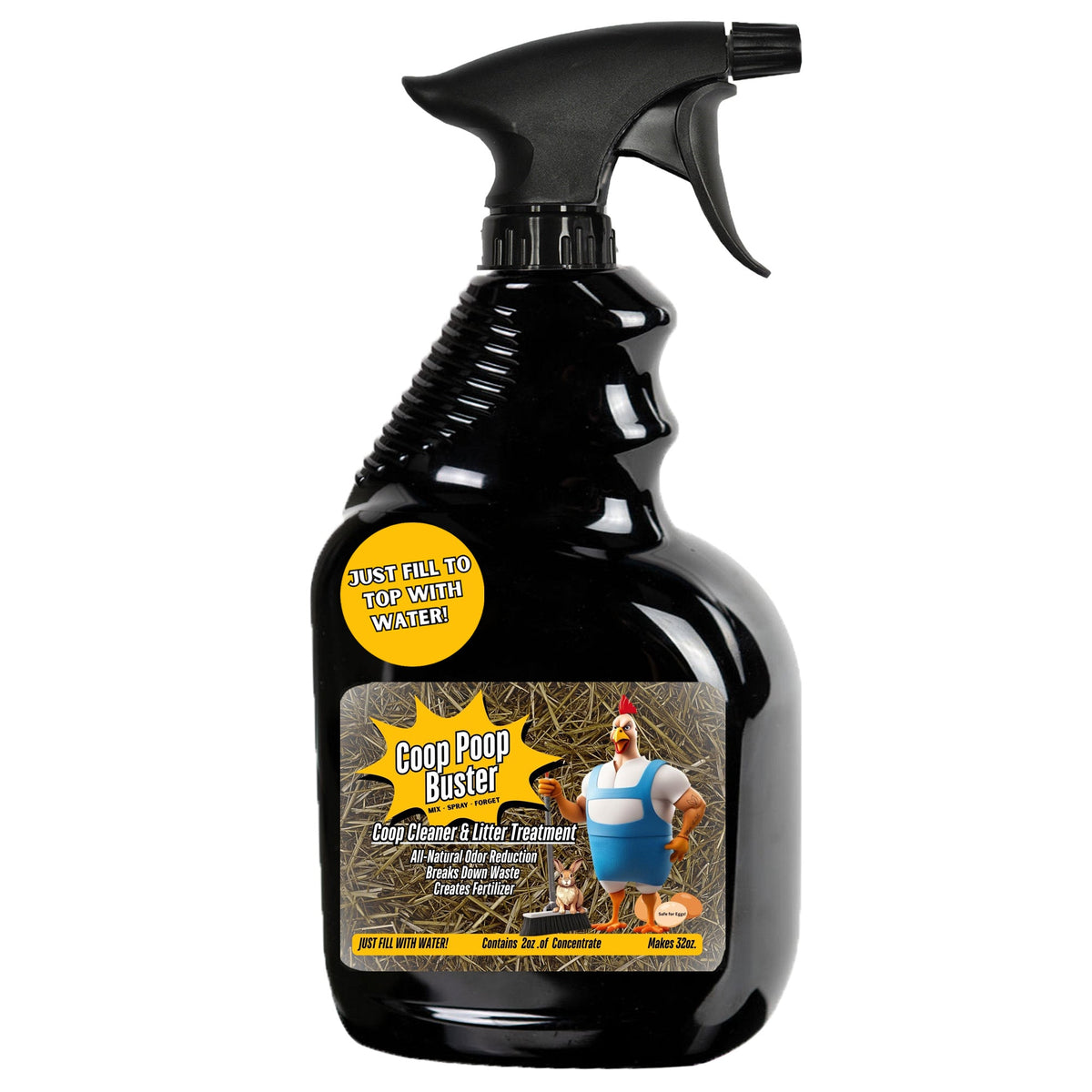 Coop Poop Buster — Plant-Based Chicken Coop Odor Eliminator Concentrate