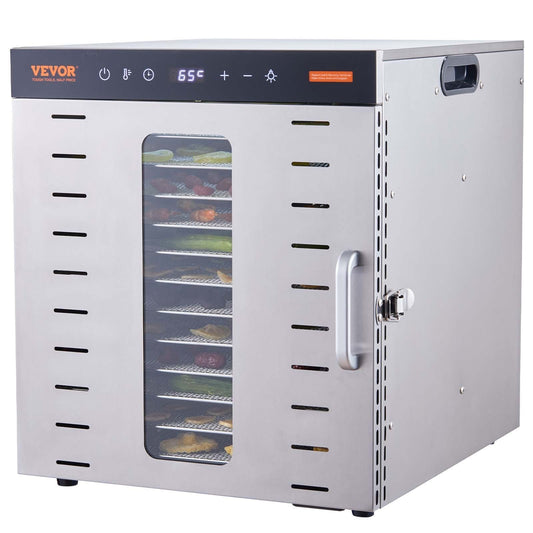Food Dehydrator — 10 Stainless Steel Trays, 1000W