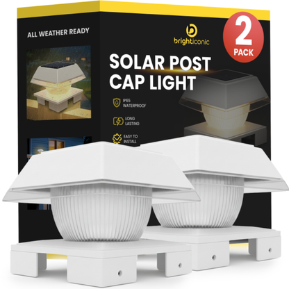 Solar Post Cap Lights Dual Mode ‎BICSGL-14 (2Pack)