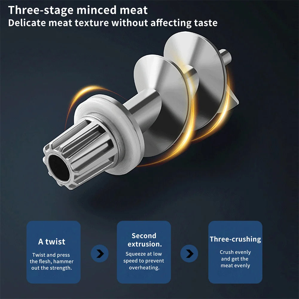 Household Stainless Steel Meat Grinder Multi-Function Automatic Electric Sausage Maker Filler Mincer Stuffer Juicer
