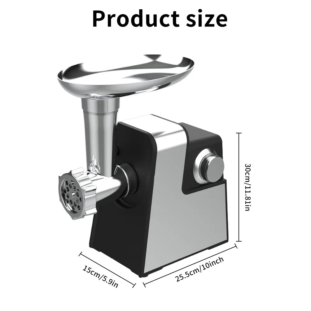 Household Stainless Steel Meat Grinder Multi-Function Automatic Electric Sausage Maker Filler Mincer Stuffer Juicer