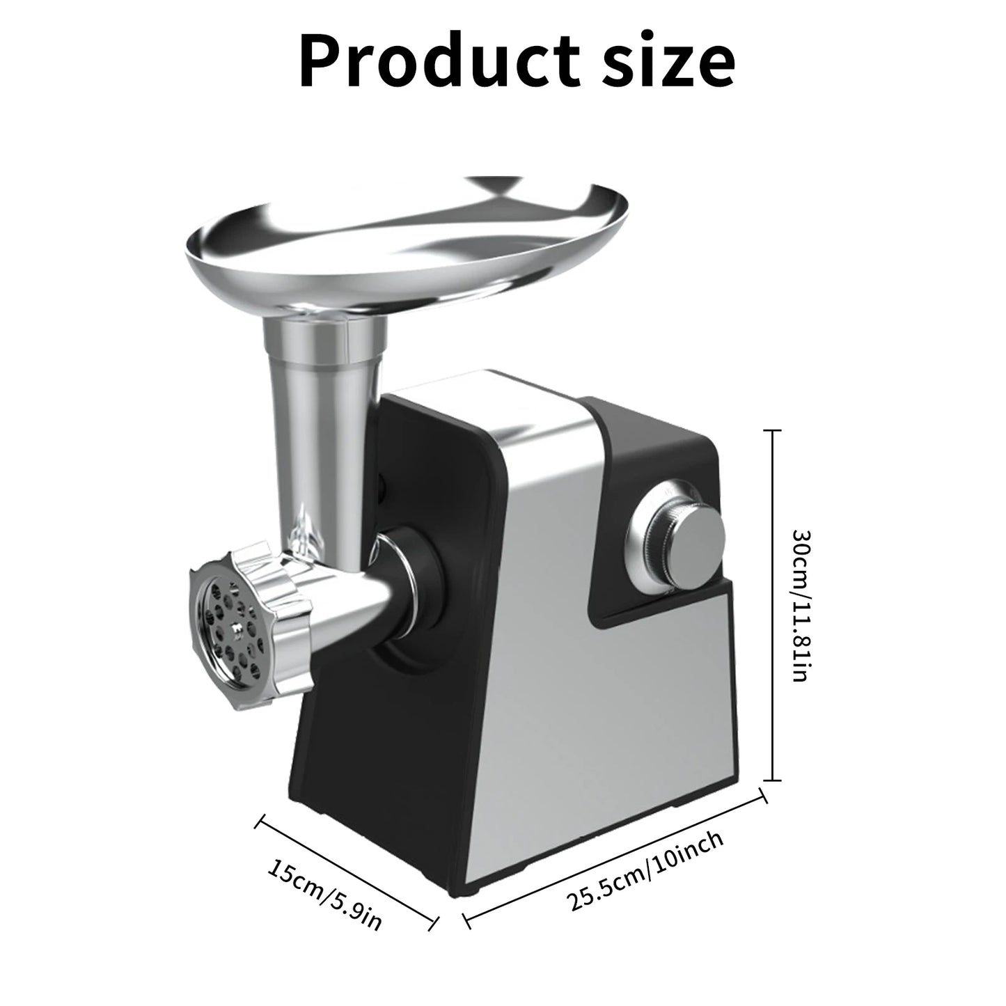 Household Stainless Steel Meat Grinder Multi-Function Automatic Electric Sausage Maker Filler Mincer Stuffer Juicer