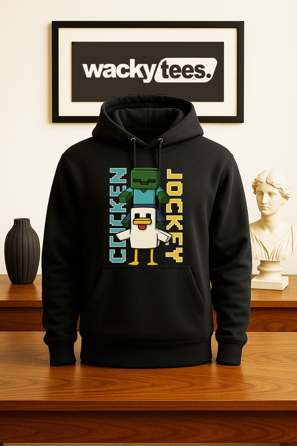 Chicken Jockey Funny Lover Video Gamer Friends Graphic Tee Shirt