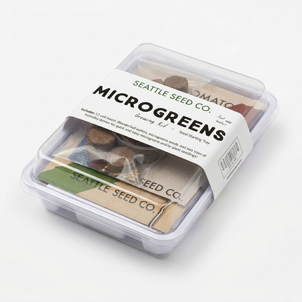 Microgreens and seed-starting kit for growing indoors