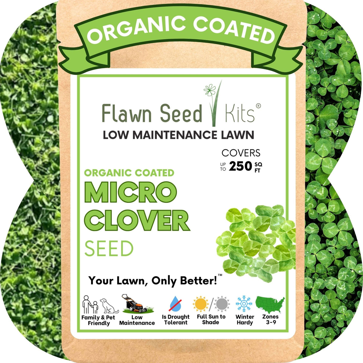 Micro clover seed for lawns and living ground cover