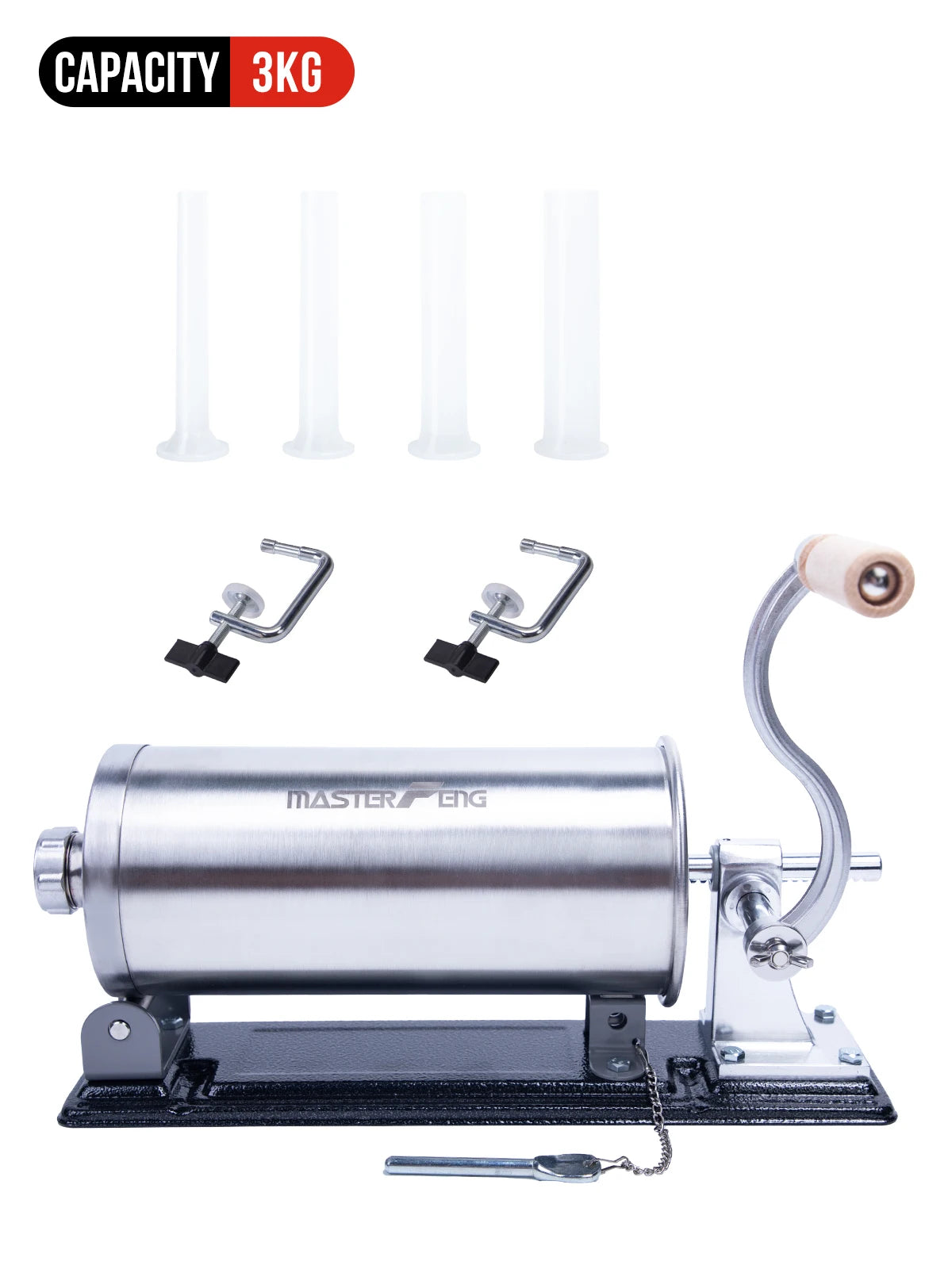 MASTER FENG Horizontal Sausage Stuffer Homemade Manual Sausage Maker Sausage Meat Filling Machine