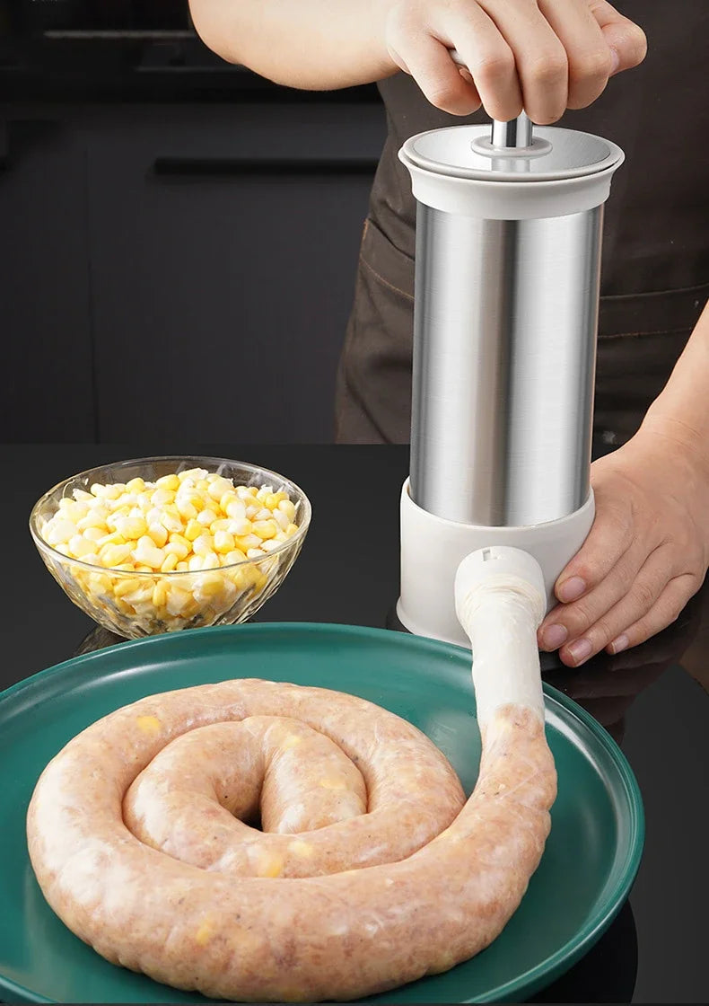 Sausage Stuffer Sausage Filling Machine Stainless Steel Homemade Kitchen Meat Sausage Maker Tool Horizontal Sausage Maker