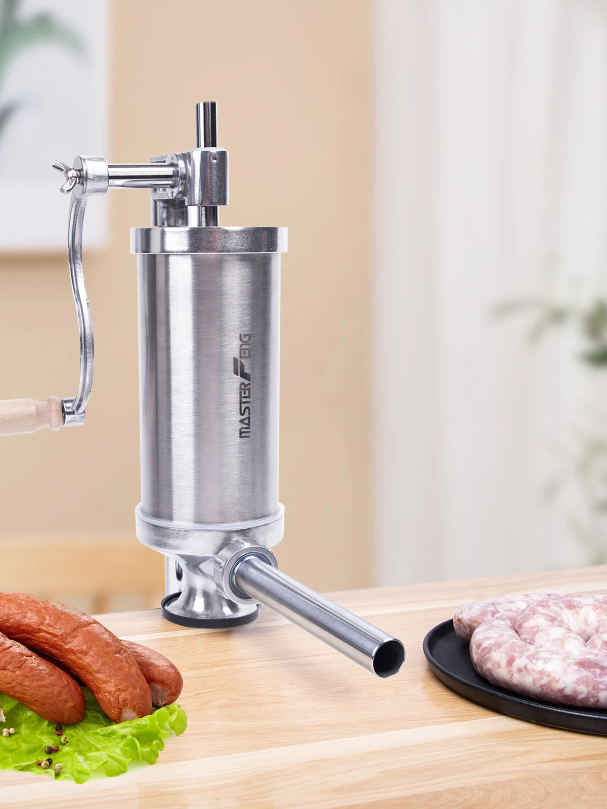 MASTER FENG Vertical Sausage Stuffer Homemade Manual Sausage Maker Sausage Meat Filling Machine
