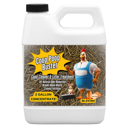 Coop Poop Buster — Plant-Based Chicken Coop Odor Eliminator Concentrate