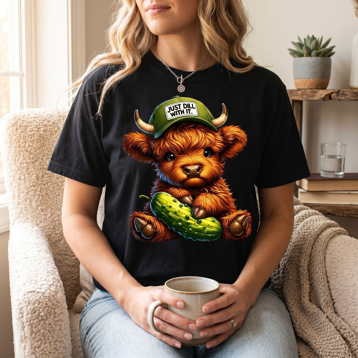 Just “Dill” With It Highland Cow T-Shirt