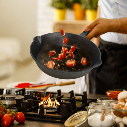 Pre-Seasoned Cast Iron Skillet Set — 6", 8" and 10" Frying Pans