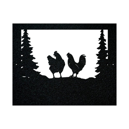 Farm Chicken Sign - Personalized Metal Wall Art | Rustic Outdoor Decor
