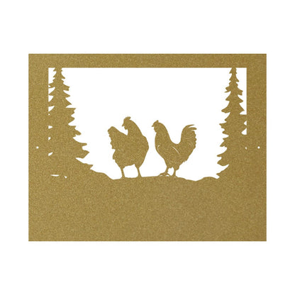 Farm Chicken Sign - Personalized Metal Wall Art | Rustic Outdoor Decor