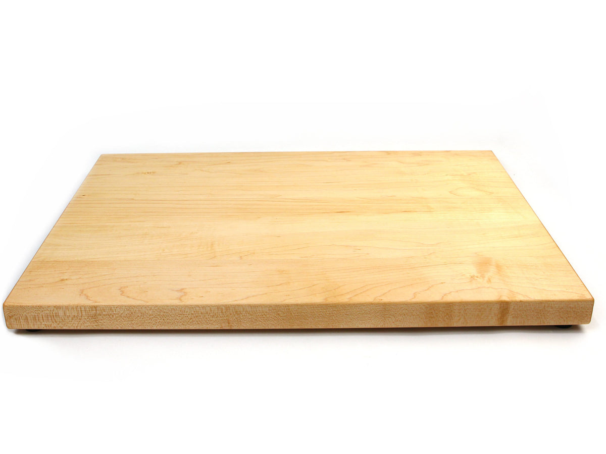 1.25” Thick Extra Large Butcher Block Cutting Board With Rubber Feet, Thick Cutting Board, Wood Chopping Board, American Made Maple Hardwood