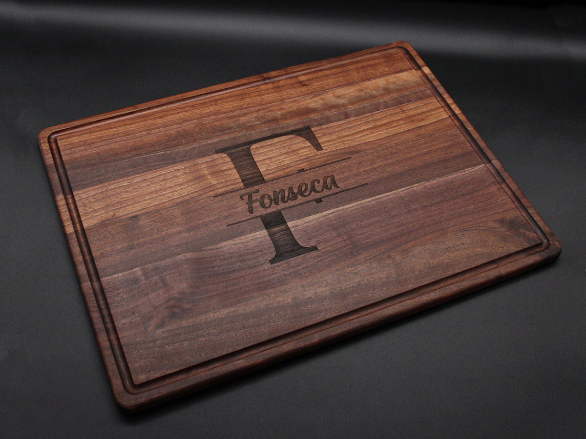 Extra Large Walnut Cutting Board, 24"x18" Charcuterie Serving Tray, Customizable Wedding Board, 100% Made in the USA