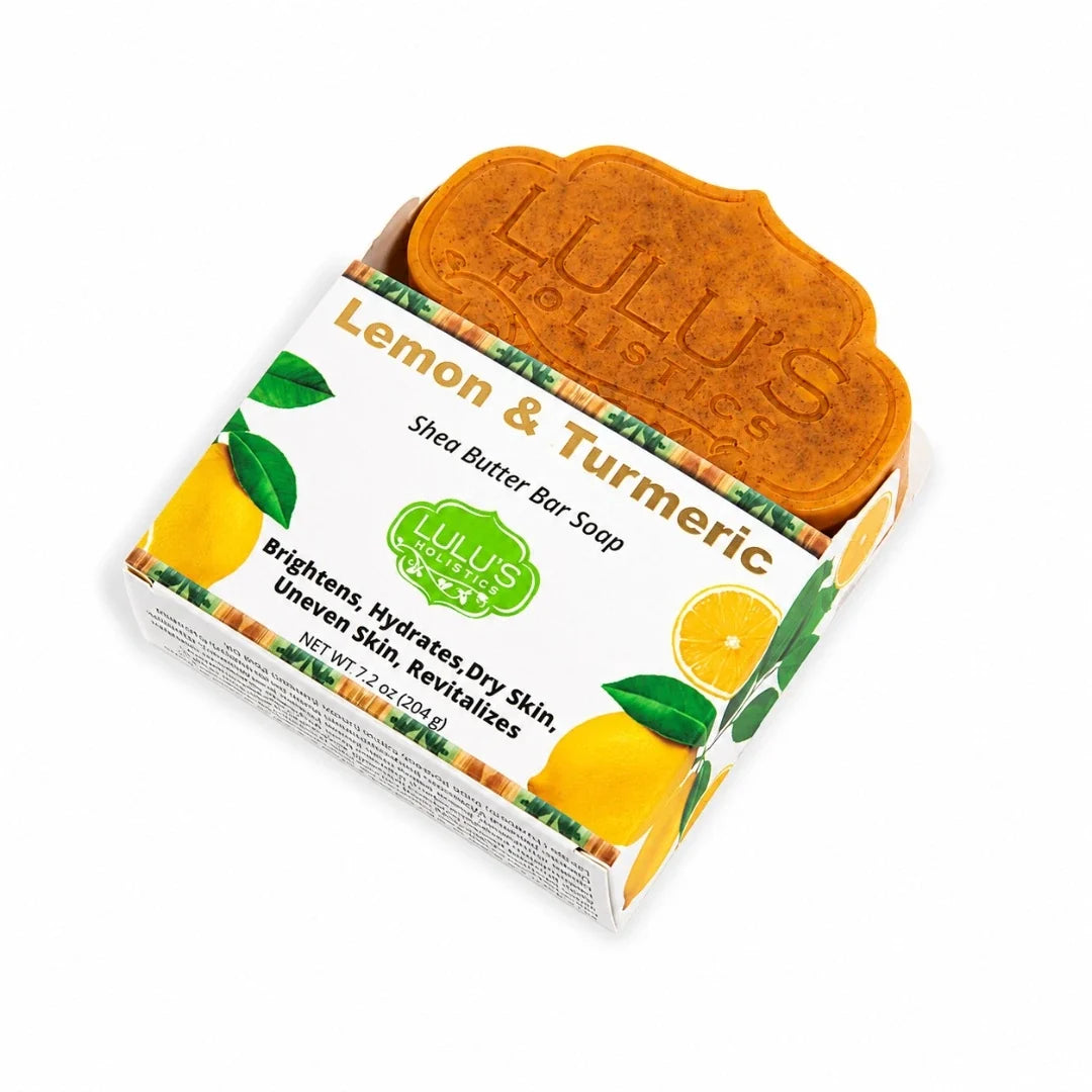 Lulu's Holistics Unscented Turmeric Shea Butter Bar Soap – Gentle Brightening Cleanse
